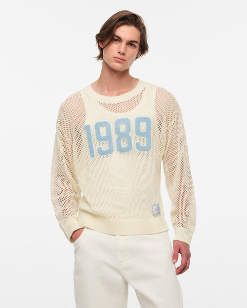 Taylor's 1989-Inspired Mesh Knit Sweater  Lightweight Retro Pullover
