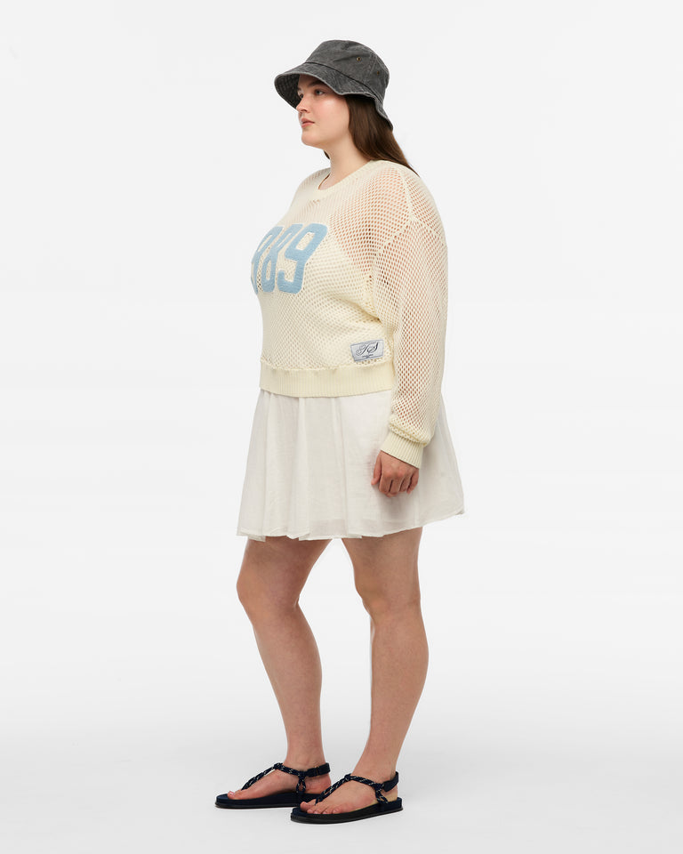 Taylor's 1989-Inspired Mesh Knit Sweater  Lightweight Retro Pullover