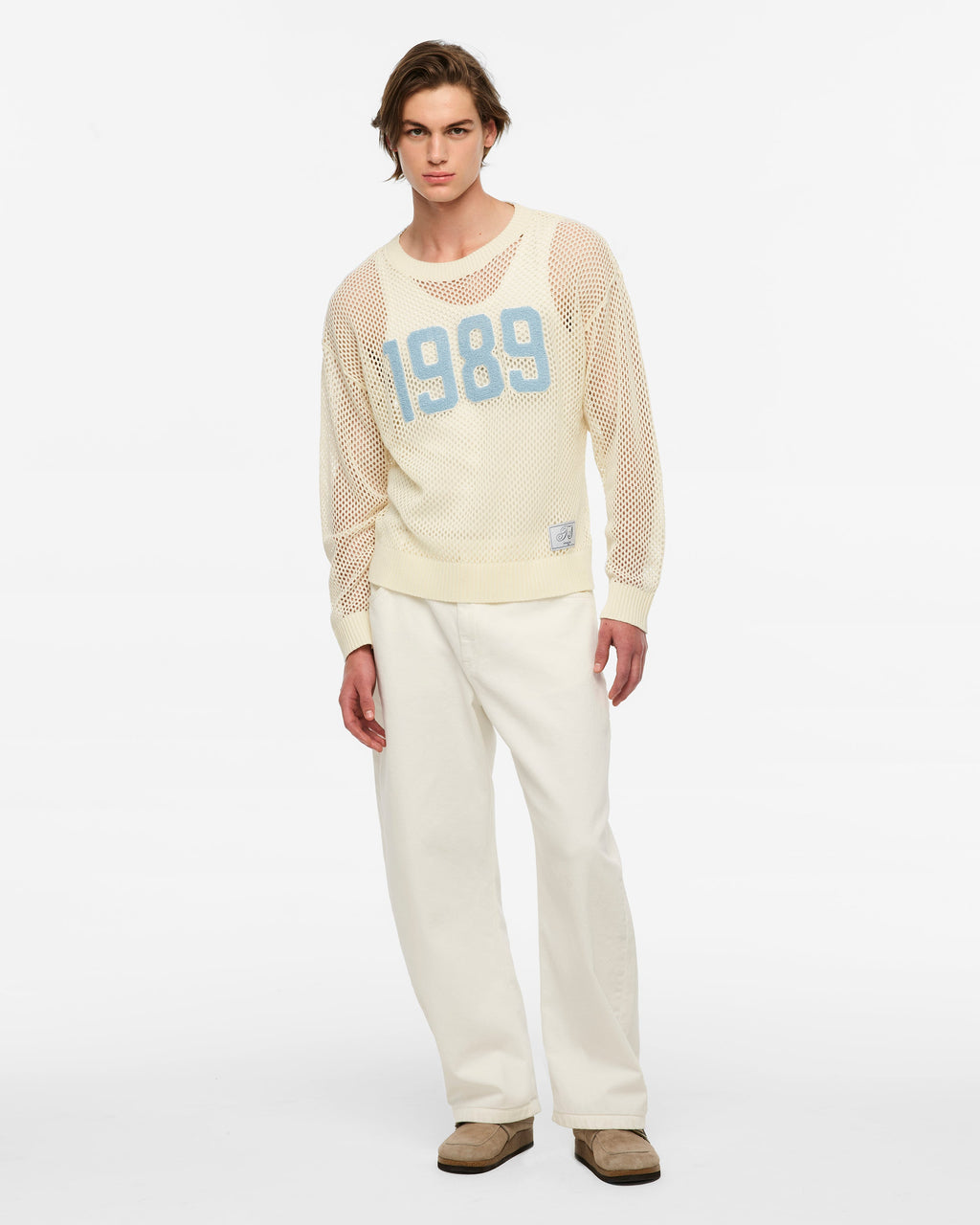 Taylor's 1989-Inspired Mesh Knit Sweater  Lightweight Retro Pullover
