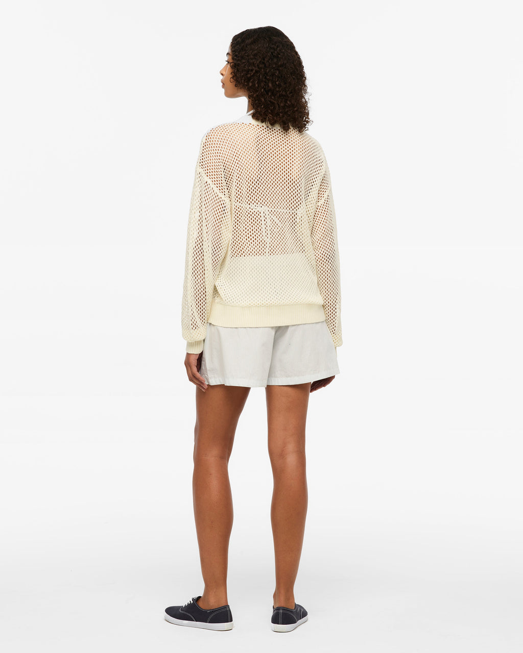 Taylor's 1989-Inspired Mesh Knit Sweater  Lightweight Retro Pullover