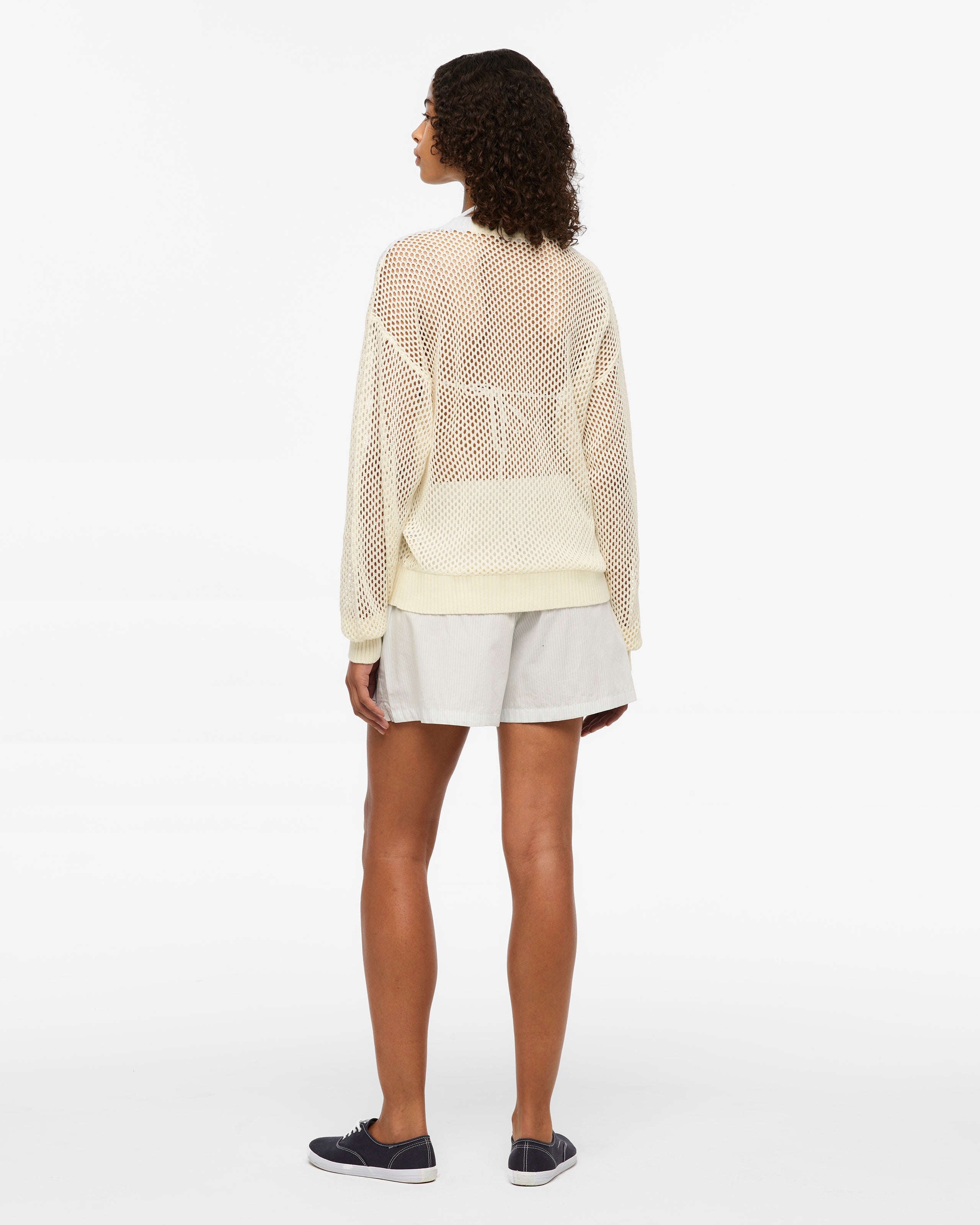 Taylor's 1989-Inspired Mesh Knit Sweater  Lightweight Retro Pullover