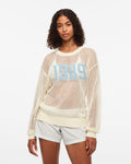 Taylor's 1989-Inspired Mesh Knit Sweater  Lightweight Retro Pullover