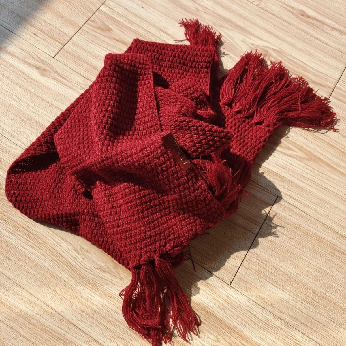 Taylor's Red All Too Well Scarf Embroidered Cable Knite